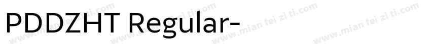 PDDZHT Regular字体转换